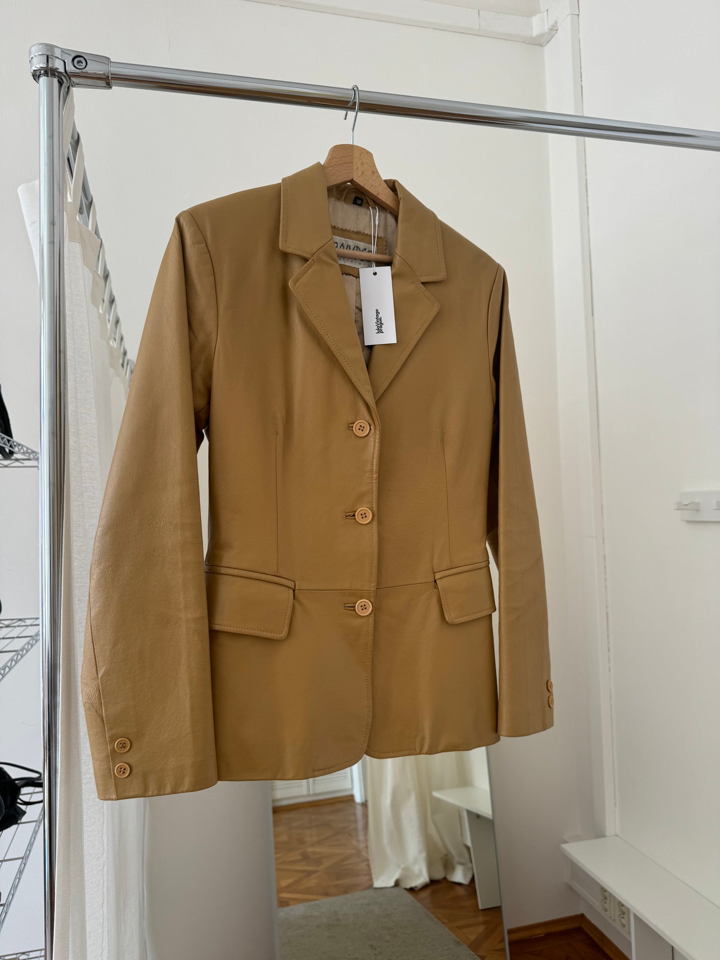 True leather blazer