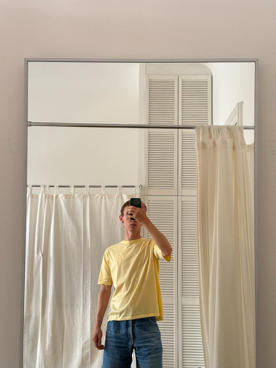 Hermès butter yellow tee with logo